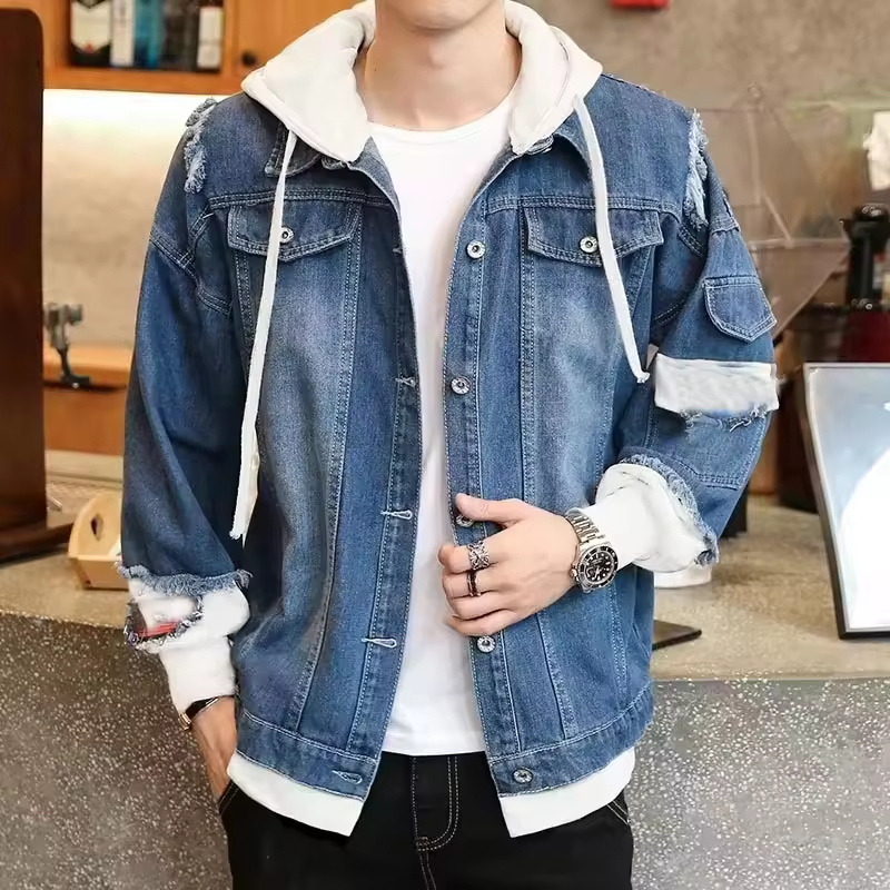 Men's Hip Hop Jeans Coat Retro Jeans Jacket Street Casual Bomber Jackets Men Women Outerwear Hoodies