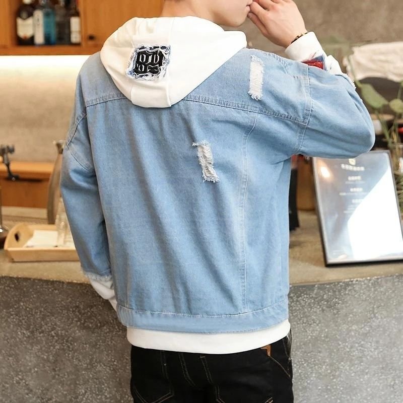 Men's Hip Hop Jeans Coat Retro Jeans Jacket Street Casual Bomber Jackets Men Women Outerwear Hoodies