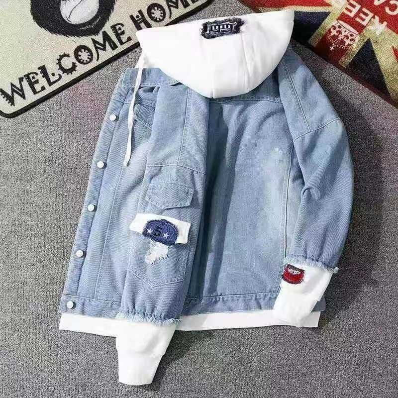 Men's Hip Hop Jeans Coat Retro Jeans Jacket Street Casual Bomber Jackets Men Women Outerwear Hoodies