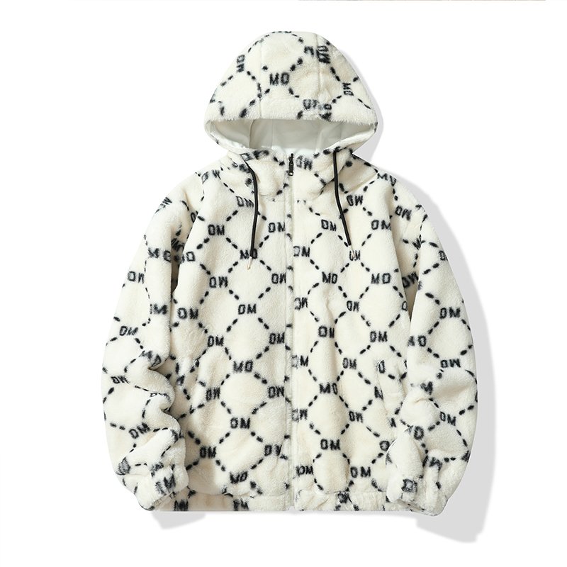 Wholesale Winter Warm OEM High Quality Winter Custom Logo Oversized Men Fleece Cotton Zip up Hoodies plus size men's jackets