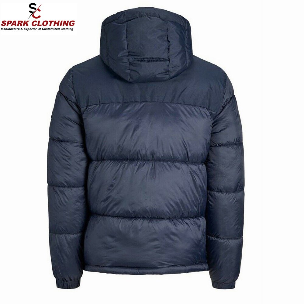 Plus Size Men' Warm Jackets Hooded Nylon Made Winter Street Wear bubble Style Jackets Made in Pakistan