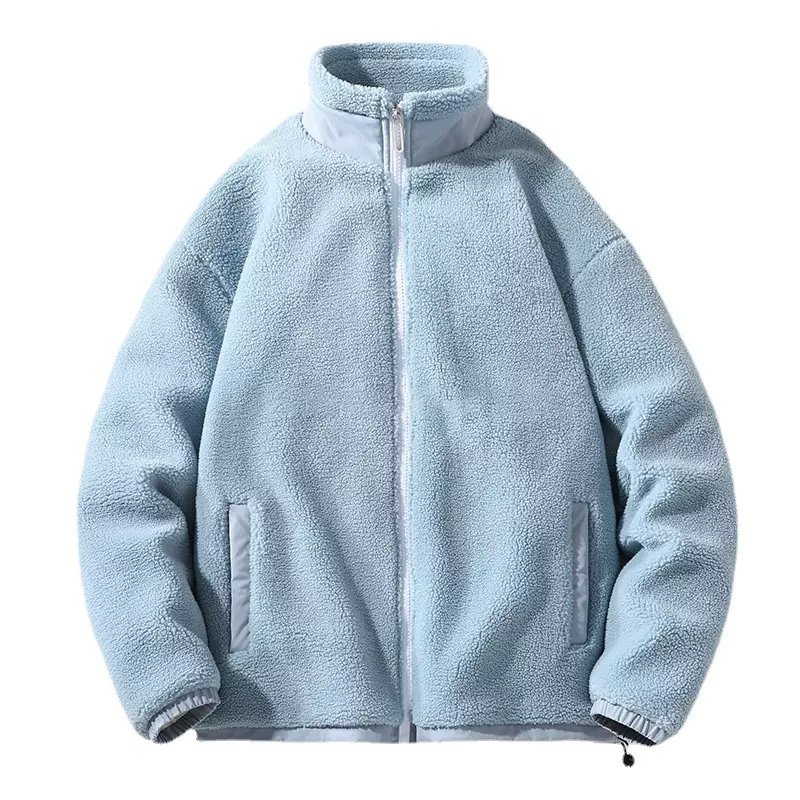 Men custom Design Thick Warm Polar Fleece Full Zip Jacket Men's Jacket With Pocket