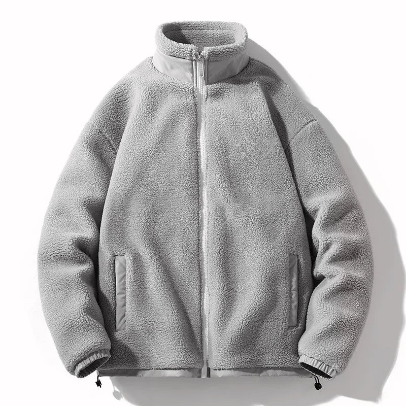 Men custom Design Thick Warm Polar Fleece Full Zip Jacket Men's Jacket With Pocket