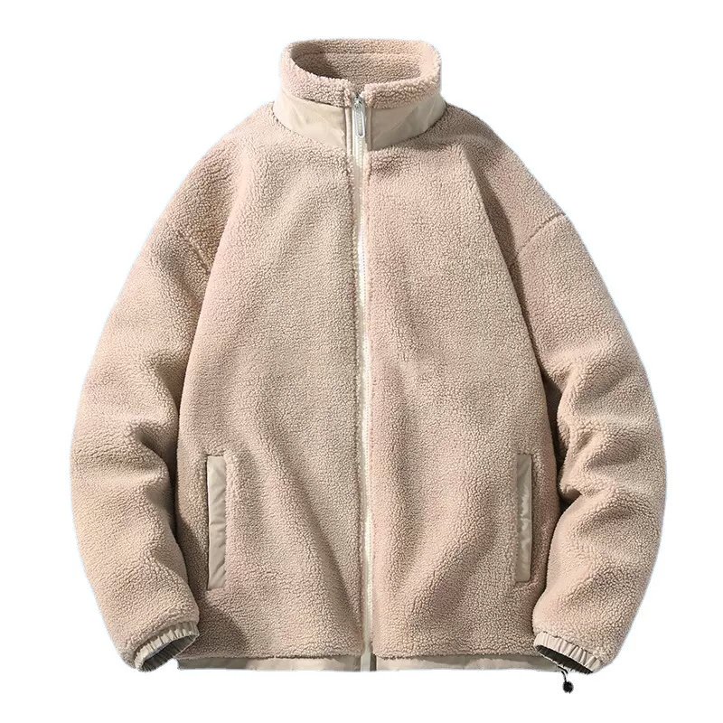 Men custom Design Thick Warm Polar Fleece Full Zip Jacket Men's Jacket With Pocket