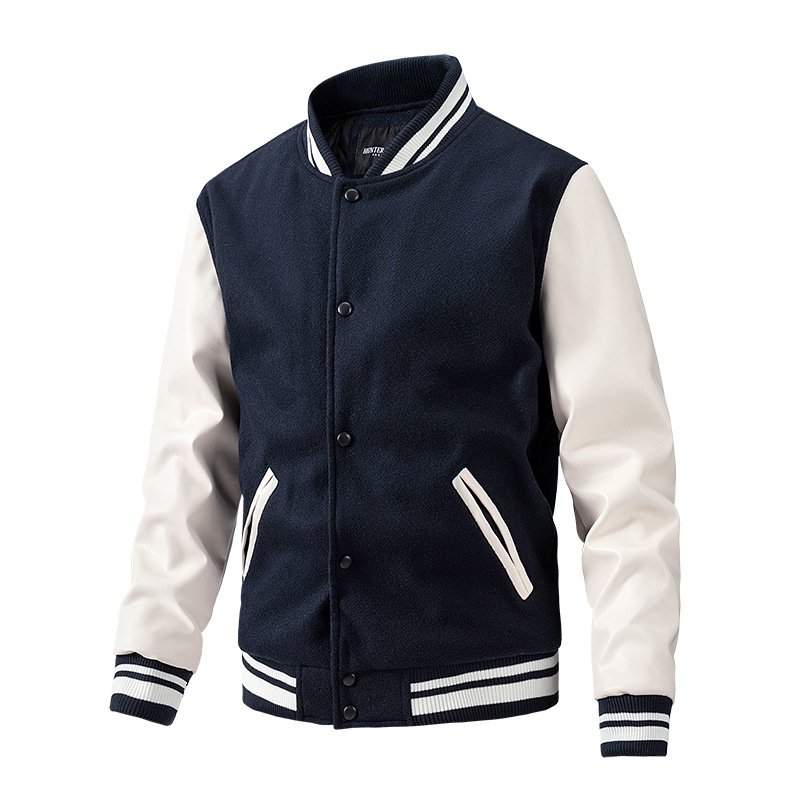 Autumn and Winter Fashion American Baseball uniform Woolen mens gym clothes Sleeve Men's Jackets