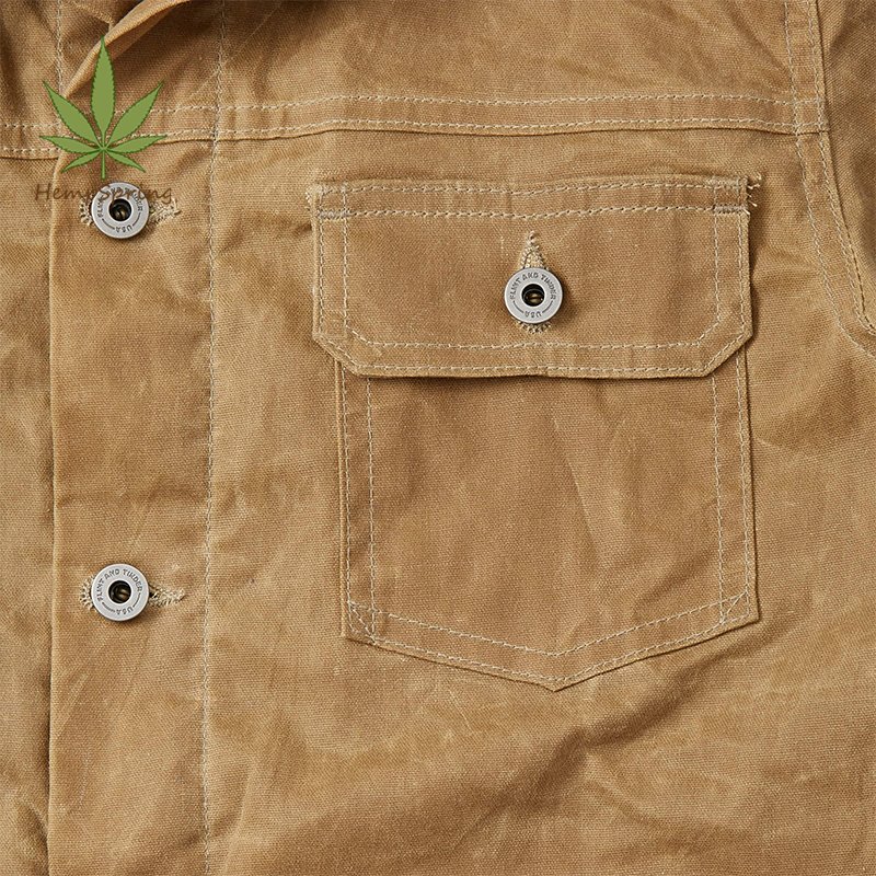 Orgnaic Hemp Jacket For Men Oem Custom Hemp custom Organic Cotton Men's Jacket Hemp Denim bumper Jacket