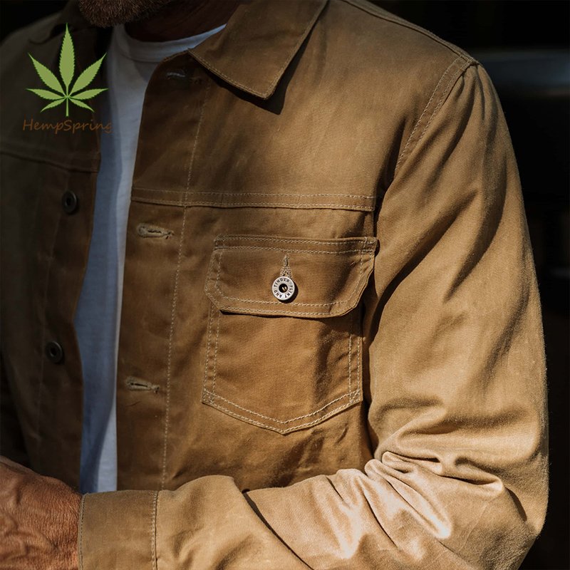 Orgnaic Hemp Jacket For Men Oem Custom Hemp custom Organic Cotton Men's Jacket Hemp Denim bumper Jacket