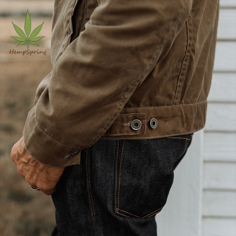 Orgnaic Hemp Jacket For Men Oem Custom Hemp custom Organic Cotton Men's Jacket Hemp Denim bumper Jacket