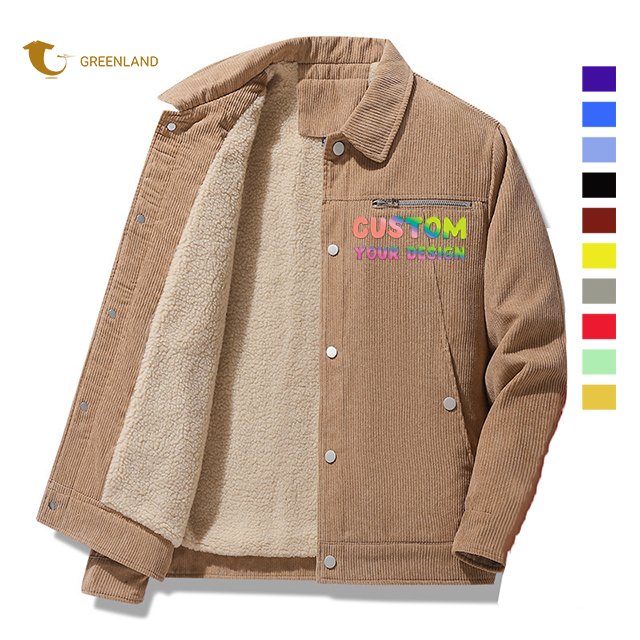 High Quality Men's Casual Double Layer Fleece Jacket for Winter Custom Logo Outdoor Jacket with Material Wholesale Available
