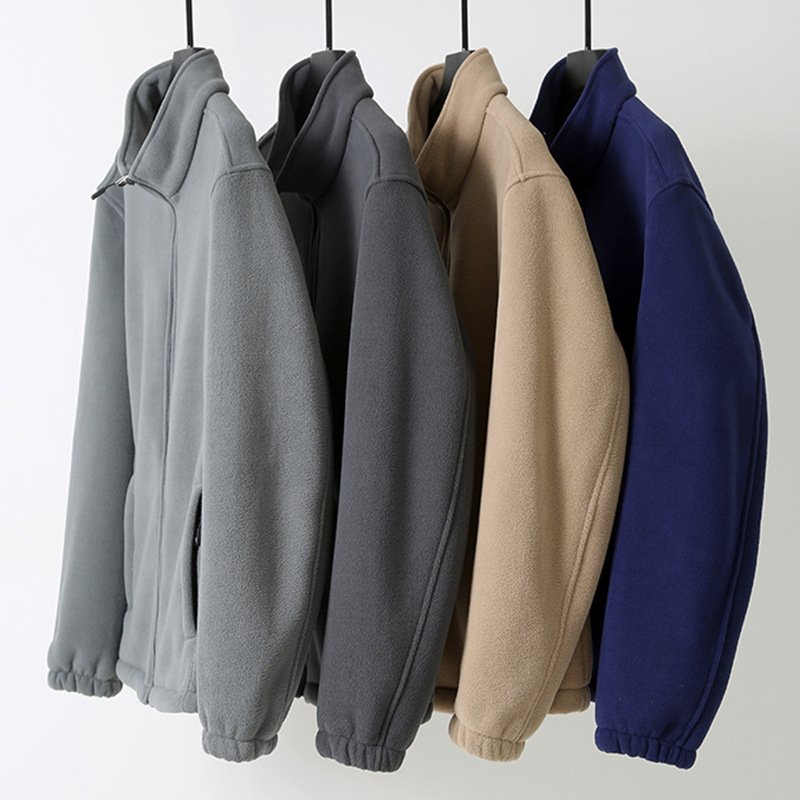 2023 New Design High Quality Custom cold winter hunting Zipper Men's Polar Fleece plus size men's jackets