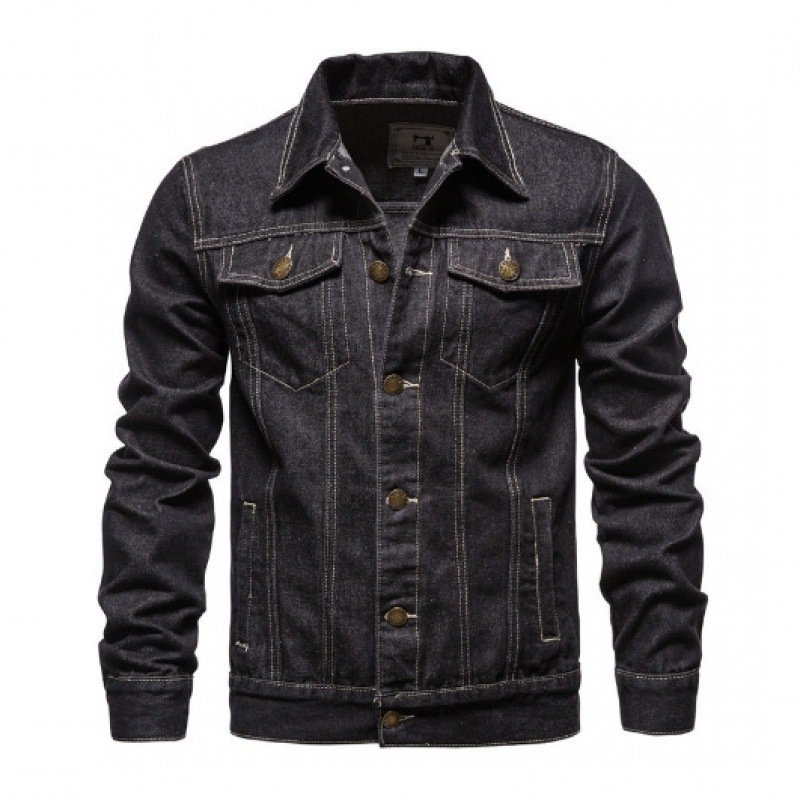 Men's slim-fit denim jacket plus size fashion casual cardigan jacket