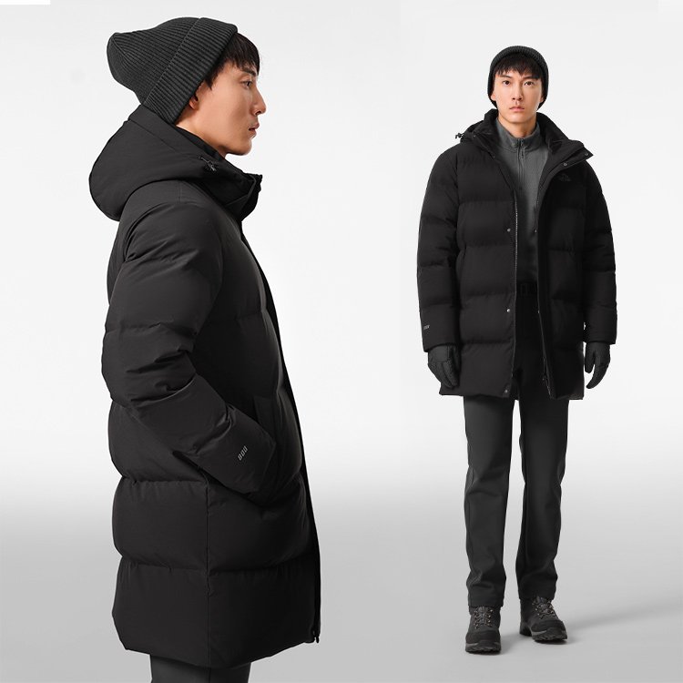 PELLIOT outdoor winter new design hooded 800 filling mid-length men's ultralight thick goose down jacket