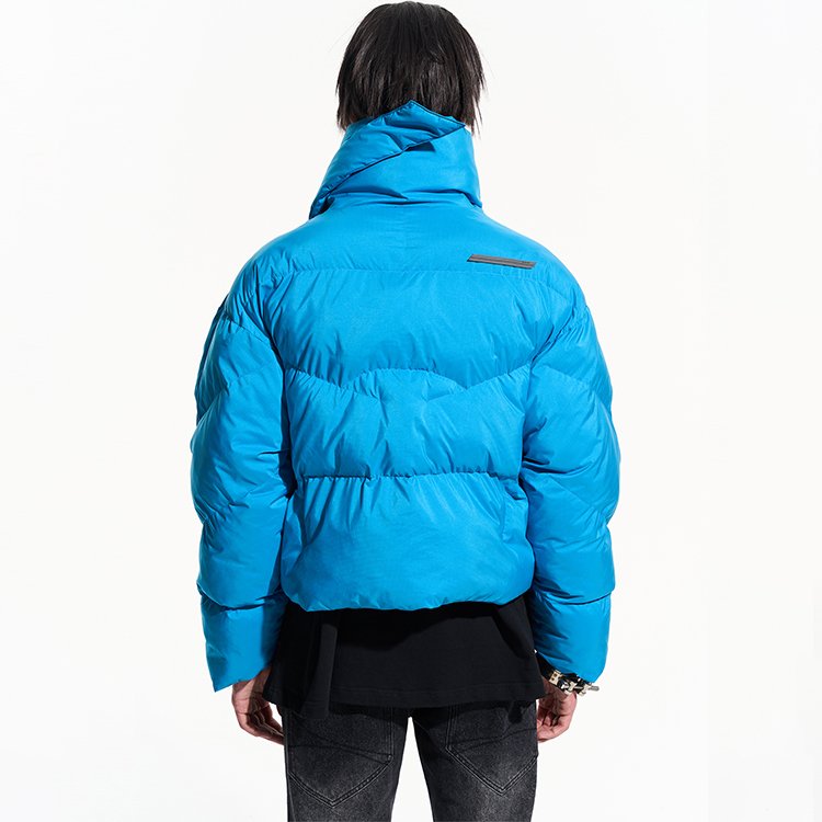 Custom Luxury Cold Winter Asymmetric Hem Water Proof Down Puffer Jacket for Men