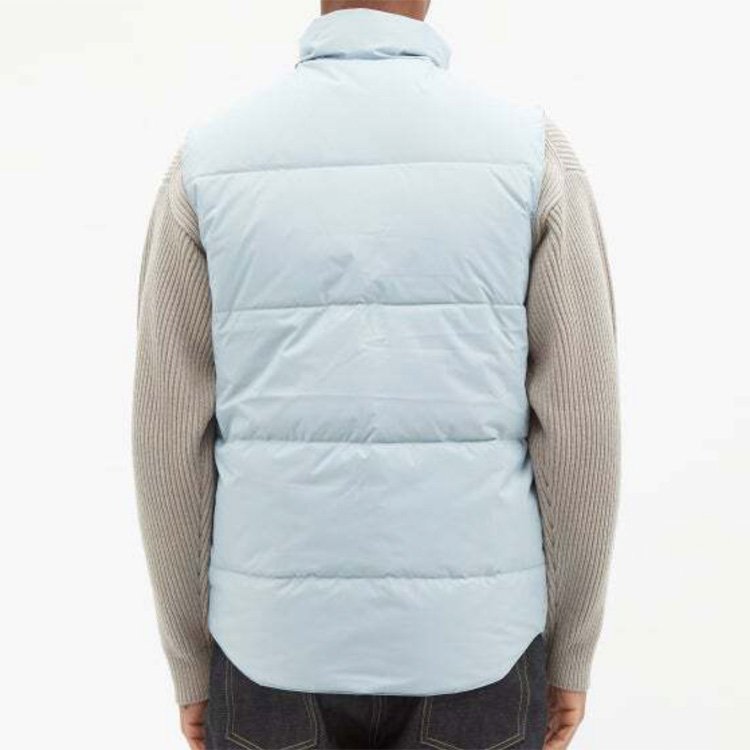 New Men's Winter Stand Collar Waterproof Sleeveless Jacket Down Puffer Vest