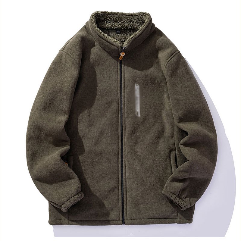 Fleece Jacket Men Winter Mens Polar Fleece Thick Winter Soft Shell Jacket High Neck Sherpa Fleece Jacket For Men