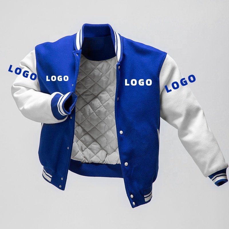 Custom Autumn Solid Loose Streetwear Hop Coat Mens Bomber Baseball Varsity Jackets For Men