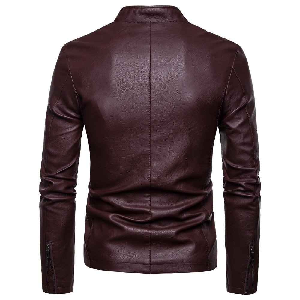Liu Ming Autumn Winter Fashion 2024 Trending Men Clothing Casual Stand Collar Motorcycle Leather Jacket Plus Size Coat