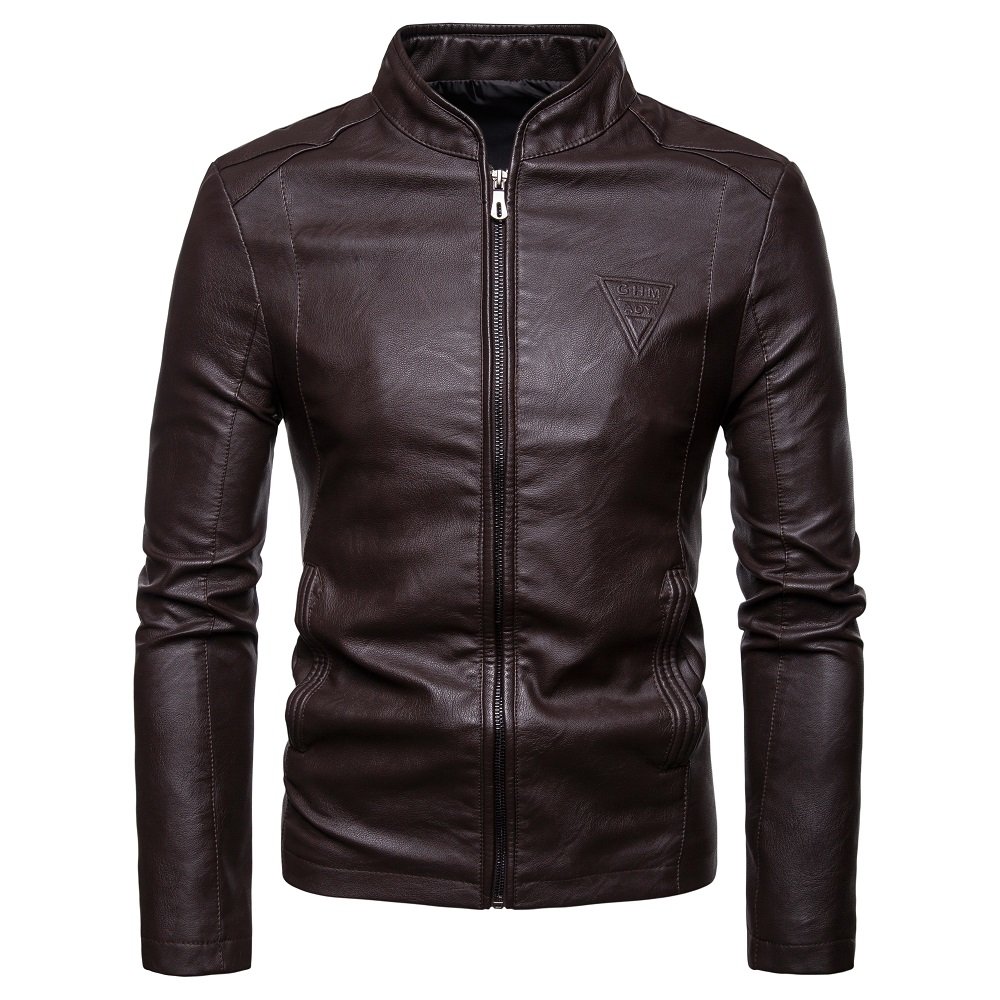 Liu Ming Autumn Winter Fashion 2024 Trending Men Clothing Casual Stand Collar Motorcycle Leather Jacket Plus Size Coat