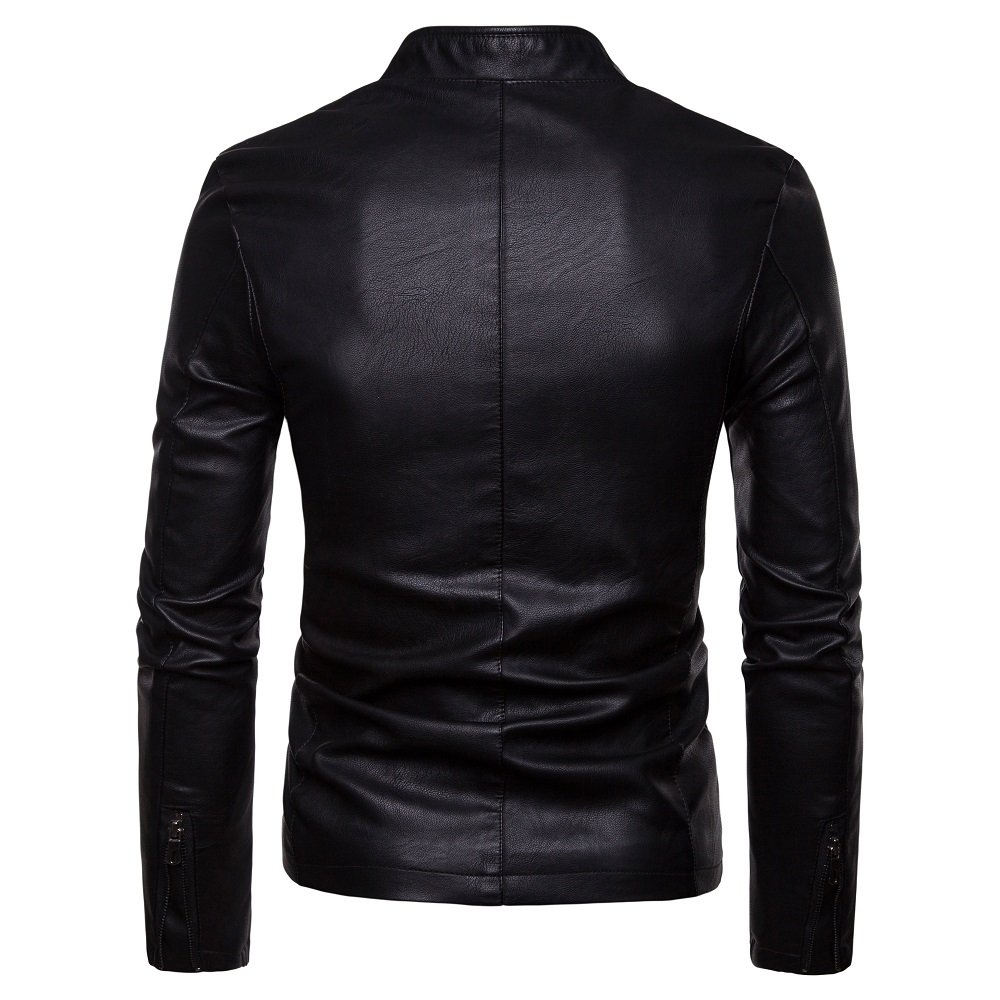 Liu Ming Autumn Winter Fashion 2024 Trending Men Clothing Casual Stand Collar Motorcycle Leather Jacket Plus Size Coat