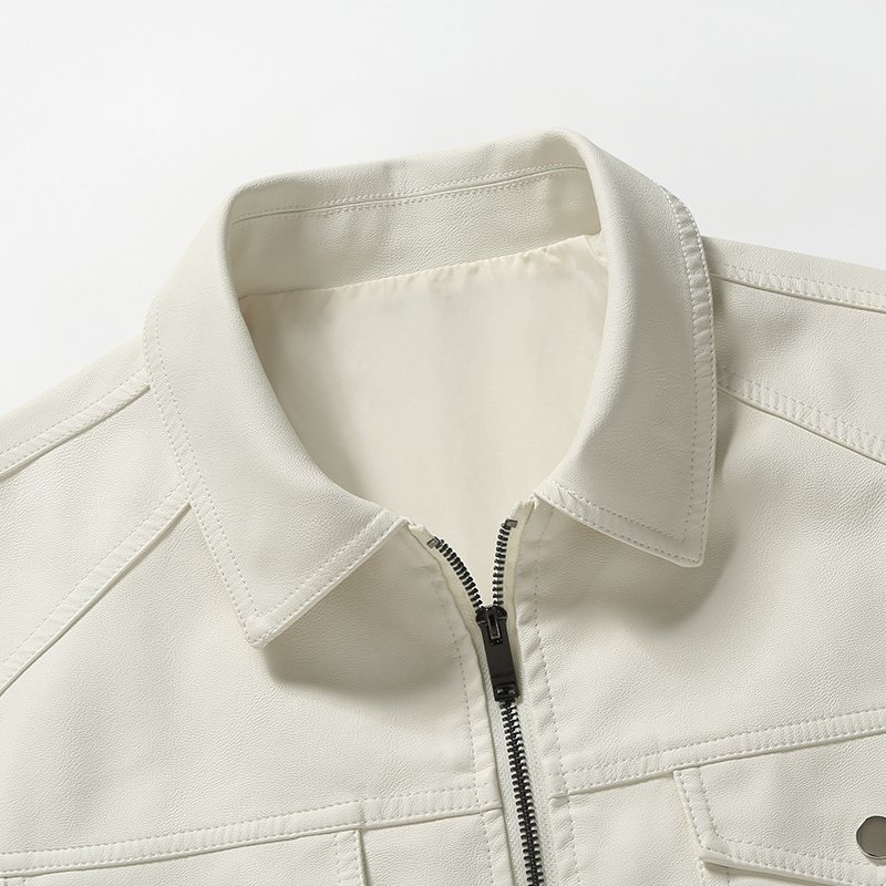 OEM Fashion Designs High Quality Windbreak Waterproof Slim Fit Winter Biker PU Leather jacket For men