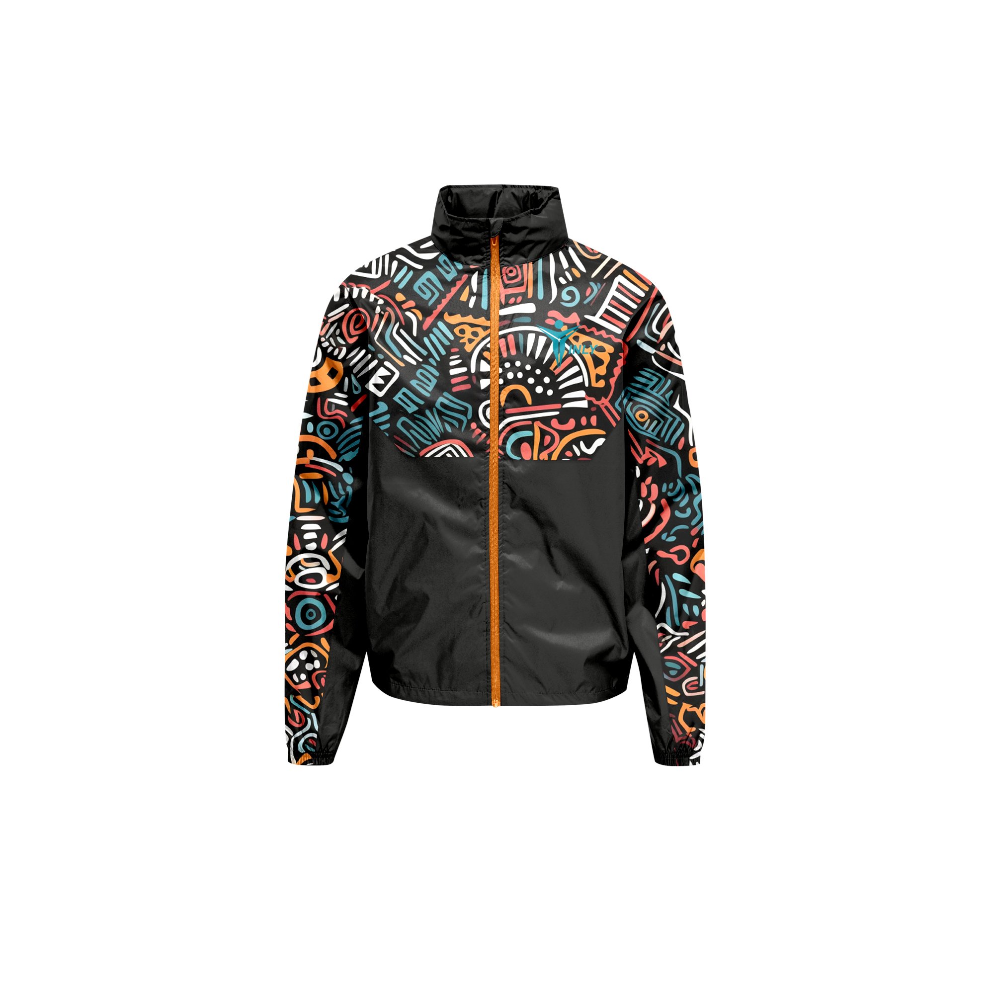 Custom Color Sublimation Printed Block Zip up Men Sports Windbreaker spray Jackets
