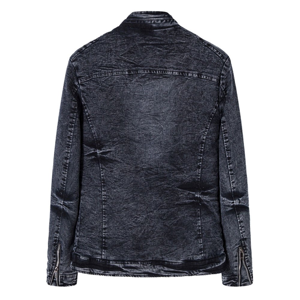 New Arrival Men Classic Denim Jacket Custom Turn Down Collar Long Sleeve Breathable Lightweight Hot Selling Denim Jackets