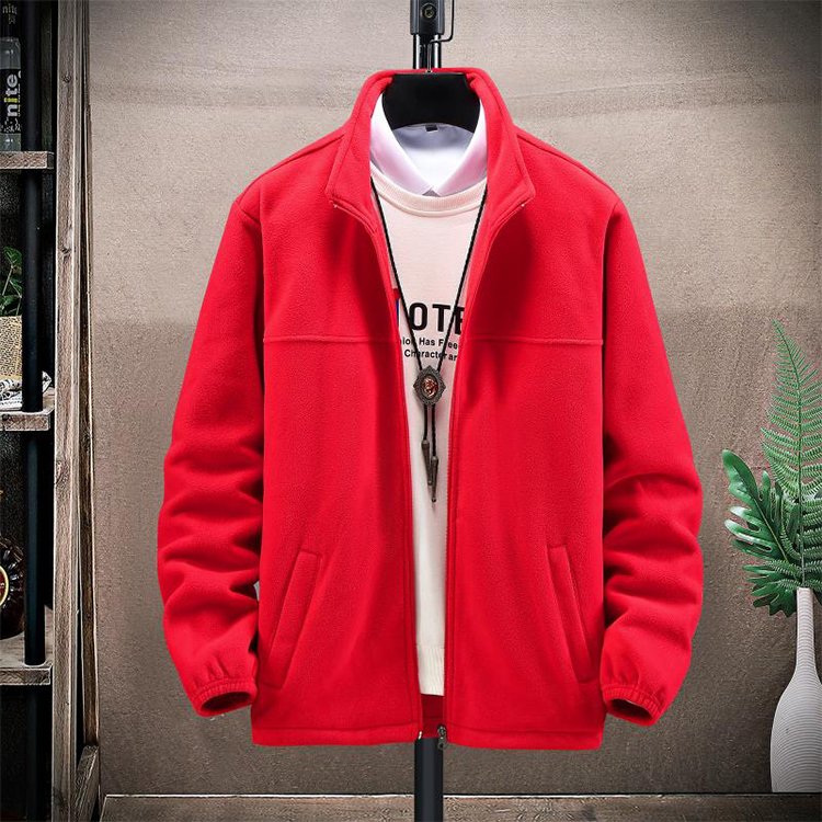 High quality men's Microfleece Polar Coral fleece Jacket, Custom Full Zip Up Heavy Winter Jacket