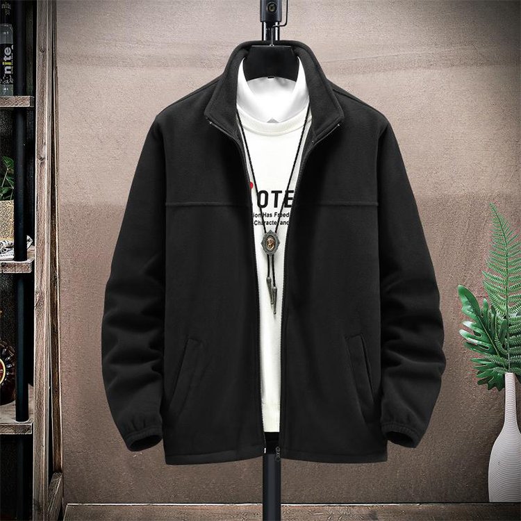 High quality men's Microfleece Polar Coral fleece Jacket, Custom Full Zip Up Heavy Winter Jacket