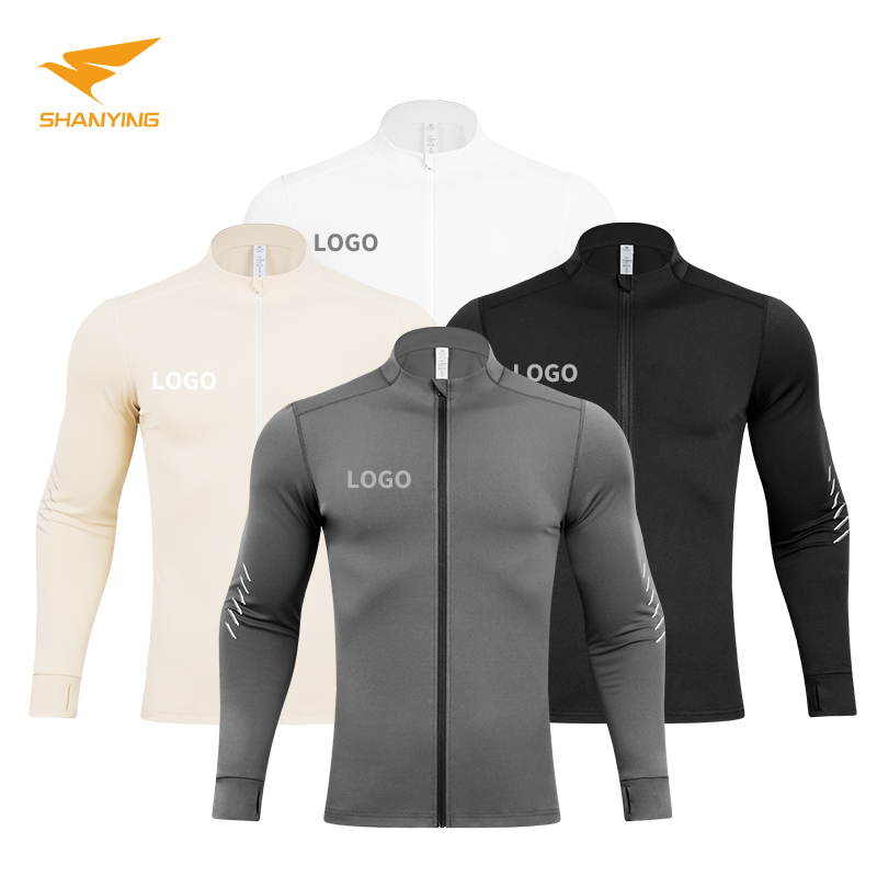 Autumn Winter Men's Jacket Quick Dry Zipper Gym Windbreaker Gym Sports Wear Heated Tactical Coaches Fitness SportwearJacket