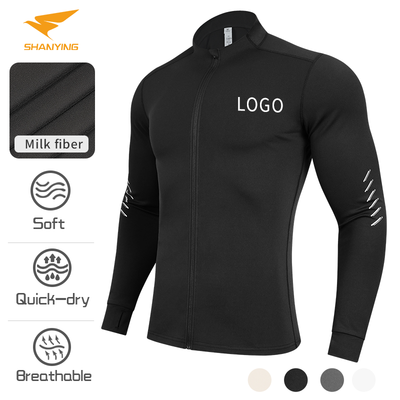 Autumn Winter Men's Jacket Quick Dry Zipper Gym Windbreaker Gym Sports Wear Heated Tactical Coaches Fitness SportwearJacket