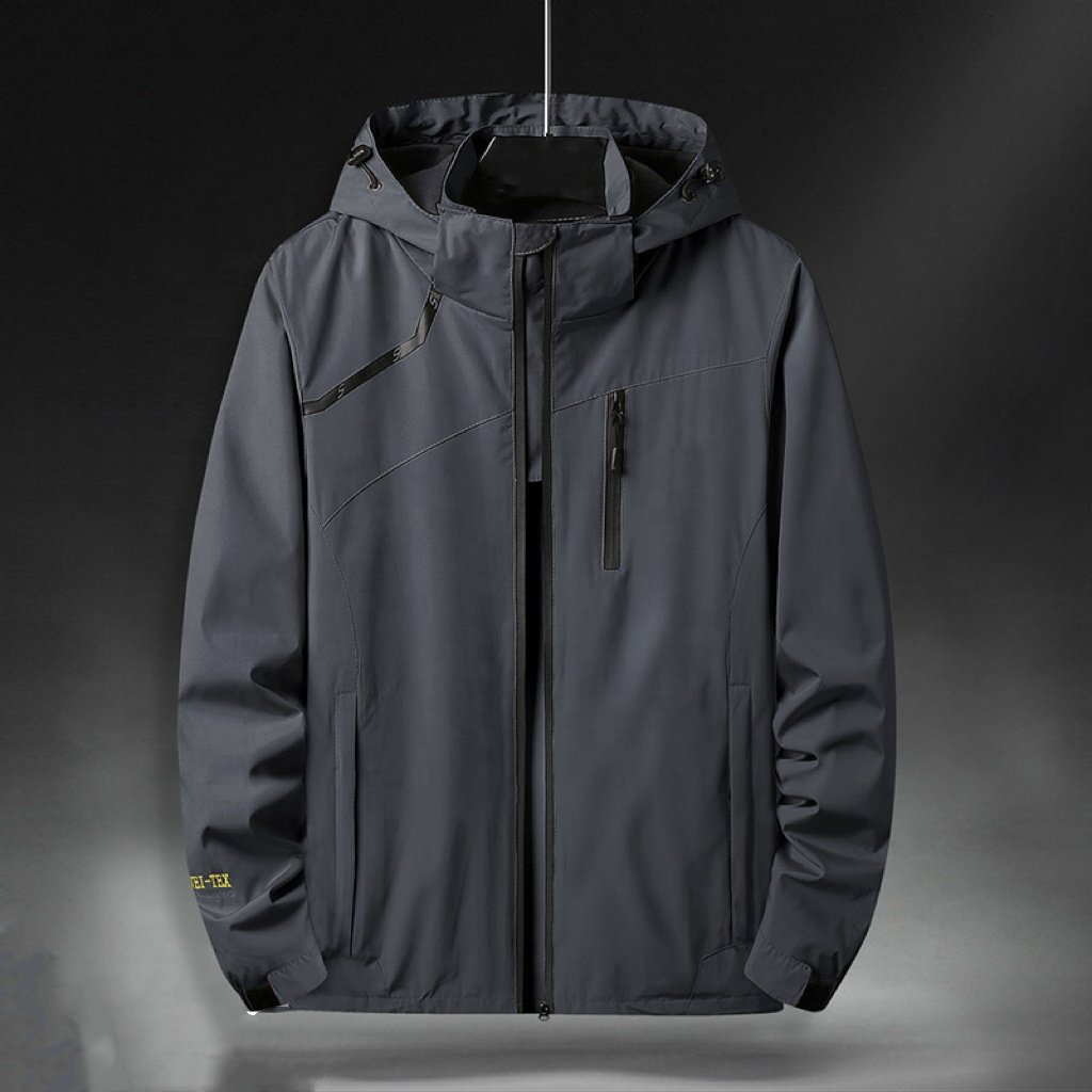 Custom men's polyester reflective windbreaker jacket,vintage retro waterproof windbreaker,sports outdoor plus size Men's Jackets