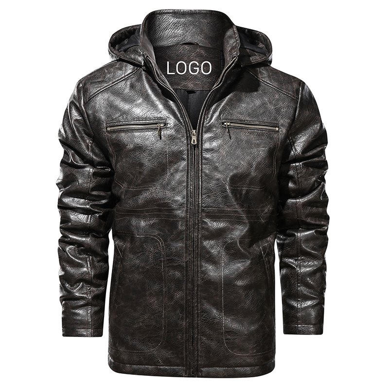 CARANFIER Men Jacket 100% Sheep Skin Cowhide Pig Skin Motorcycle Fashion Winter Leather Free LOGO Customized OEM