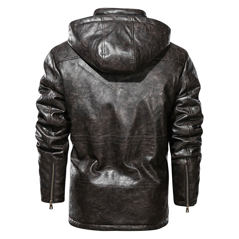 CARANFIER Men Jacket 100% Sheep Skin Cowhide Pig Skin Motorcycle Fashion Winter Leather Free LOGO Customized OEM