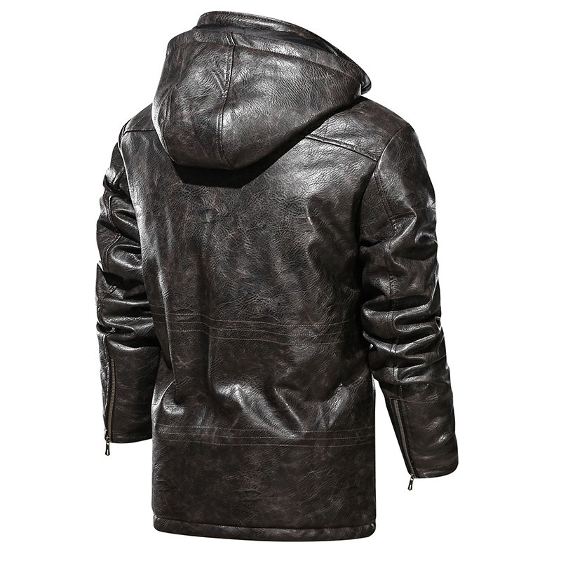 CARANFIER Men Jacket 100% Sheep Skin Cowhide Pig Skin Motorcycle Fashion Winter Leather Free LOGO Customized OEM