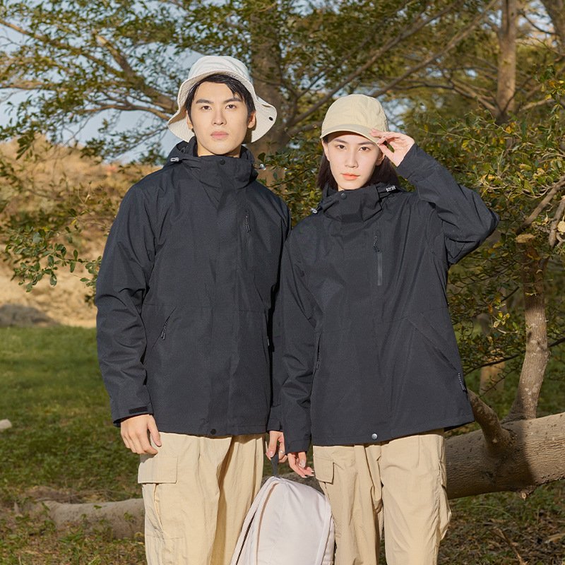 2024 Winter Windproof Warm Outdoor Men Windbreaker Jacket Unisex Women With Fleece Inner Liner Removable 3 In 1 Jackets