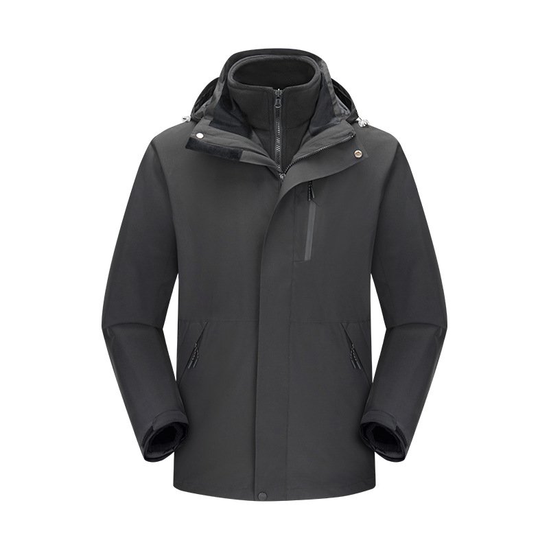2024 Winter Windproof Warm Outdoor Men Windbreaker Jacket Unisex Women With Fleece Inner Liner Removable 3 In 1 Jackets