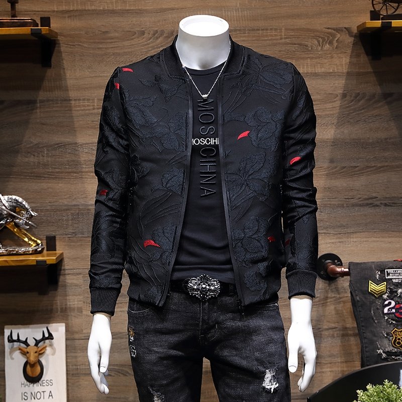 2023 Men's Jacket & Coat Men's Casual Baseball Jacket Stand-up Men's Lightweight Flying Jacket