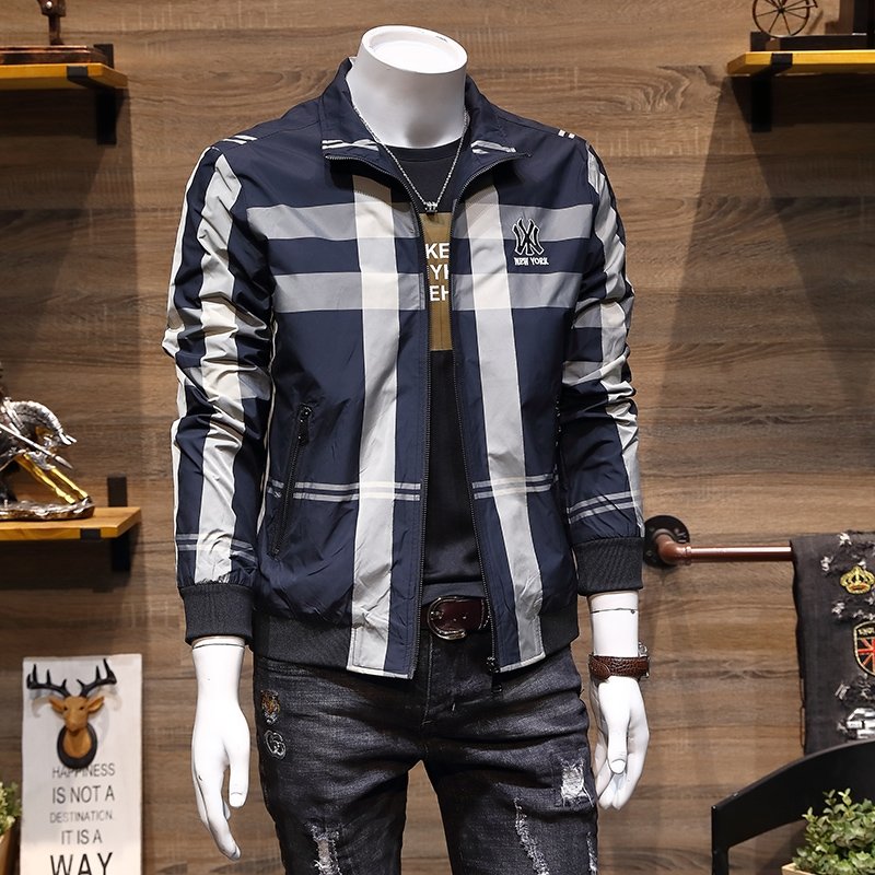 2023 Men's Jacket & Coat Men's Casual Baseball Jacket Stand-up Men's Lightweight Flying Jacket