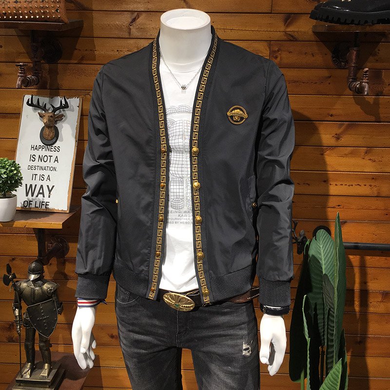 2023 Men's Jacket & Coat Men's Casual Baseball Jacket Stand-up Men's Lightweight Flying Jacket