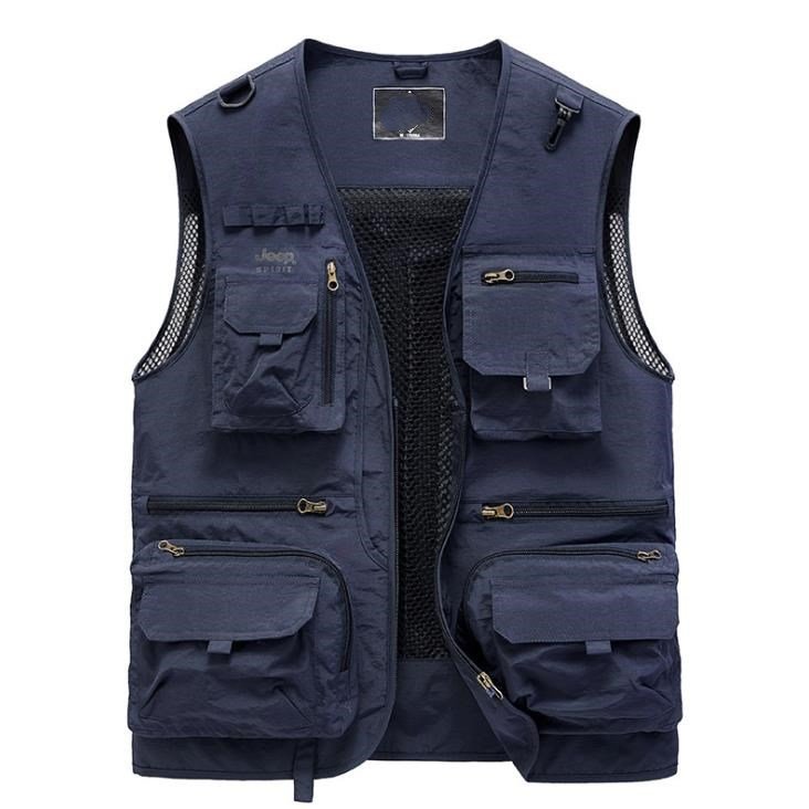 Customize Size Autumn Fishing Vests Loose Men Leisure Coats Thin Outer Tops Men's Jackets Mens Vest Plus Size Waistcoat
