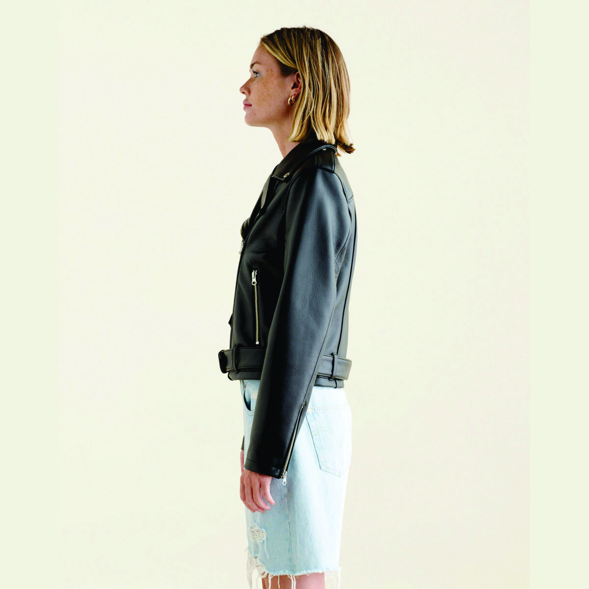 100% Genuine Leather Classic Fit Fully Lined Moto Jacket Navigator with Zippered Sleeves Breathable