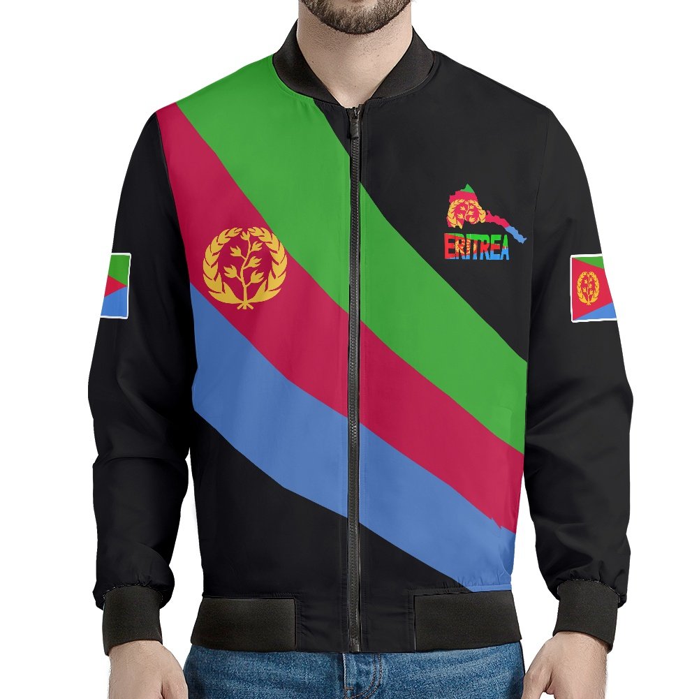 2022 New Arrival Fashion Trend Eritrea Flag Plus Size Men's Jackets Personalized DIY Eritrean Jackets for Men Low MOQ Wholesale