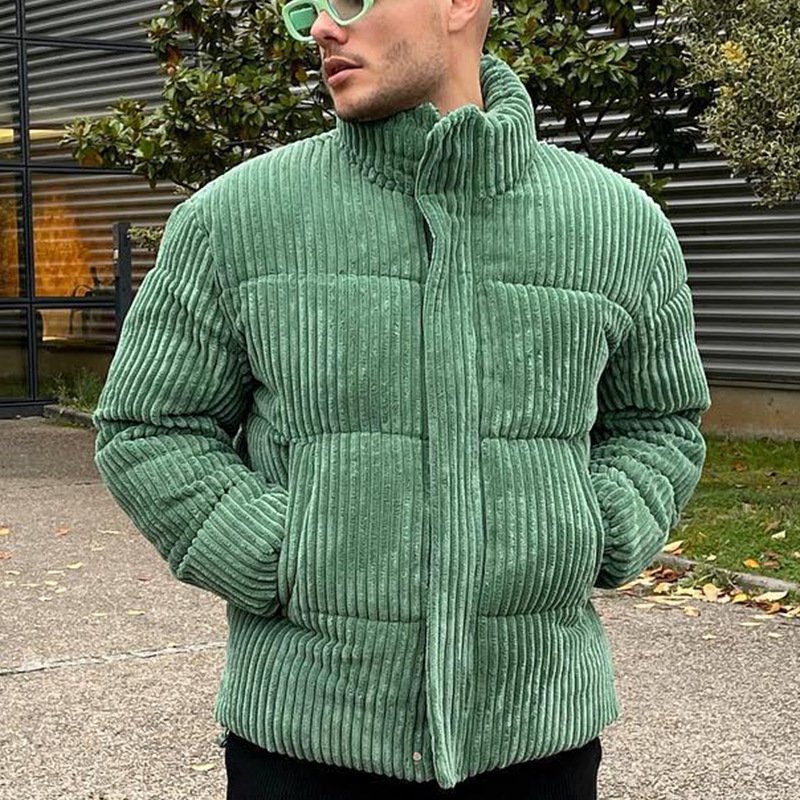 Plus-size men's corduroy Winter 2022 overcoat Warm coat Men's cotton men's jackets