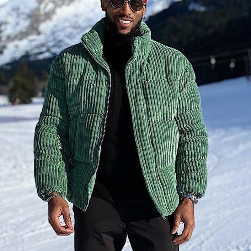 Plus-size men's corduroy Winter 2022 overcoat Warm coat Men's cotton men's jackets