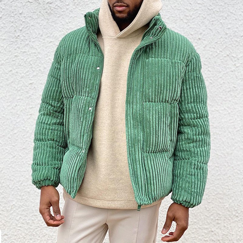 Plus-size men's corduroy Winter 2022 overcoat Warm coat Men's cotton men's jackets