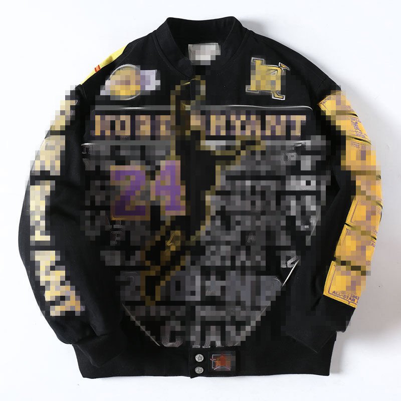 SUNNY Printed Loose Long-Sleeved Stand-Up Collar Jacket Men's Jackets With Zippers
