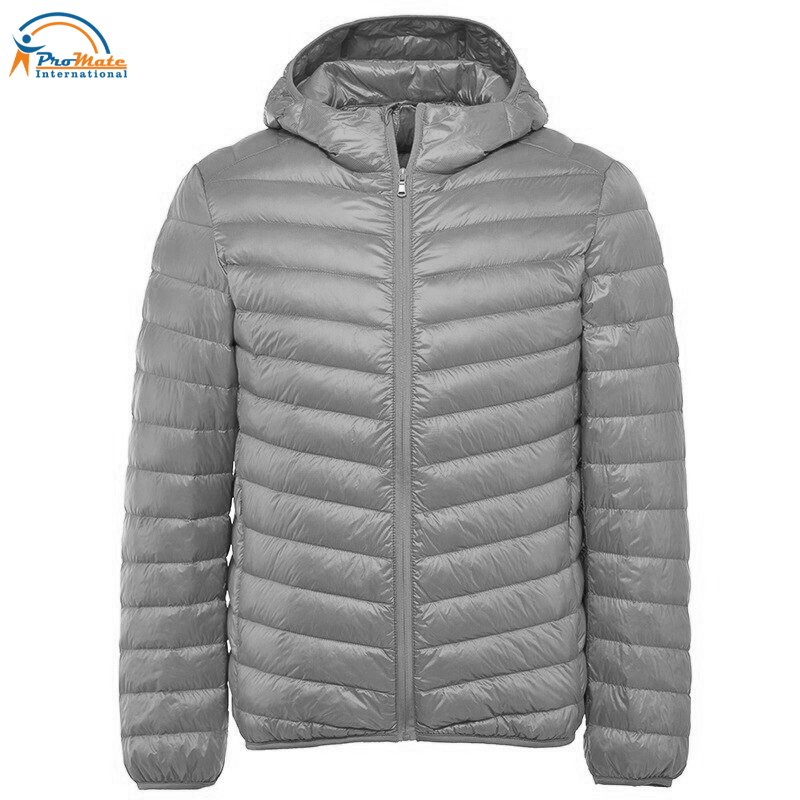 Plus Size 8XL 9XL 10XL 11XL Jacket Men's Lightweight Water-resistant Packable Hooded Puffer Jacket 2021 Spring Autumn Orange