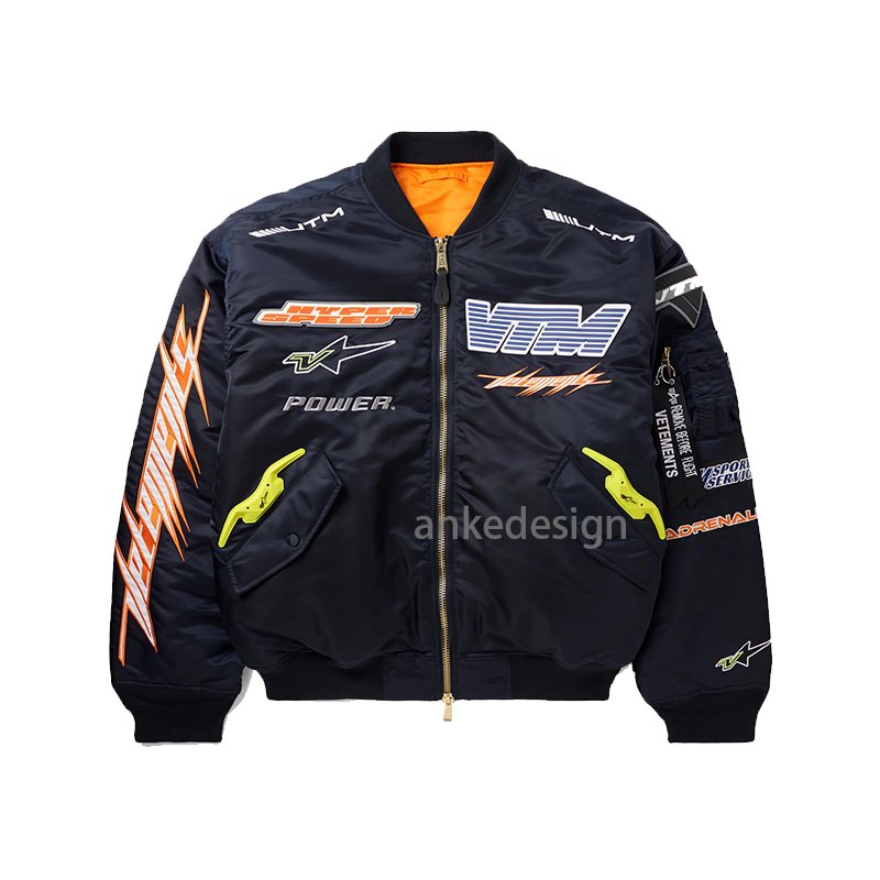 High Quality Racing Jacket Custom Bomber Windbreaker Flight Suit track Jackets Retro Racing Unisex Jacket