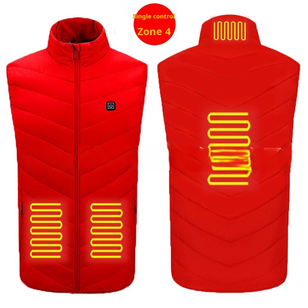 USB 5V Battery Powered Heating Gilet Winter Windproof Sleeveless heated jacket Waistcoat Heated Vest Men's Jackets
