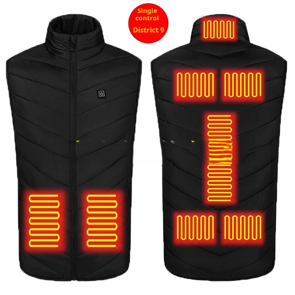 USB 5V Battery Powered Heating Gilet Winter Windproof Sleeveless heated jacket Waistcoat Heated Vest Men's Jackets